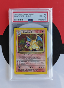 Charizard 4/102 Base Set Holo Pokemon Card WOTC TCG 1999 Vintage Graded PSA 8 - Image 1