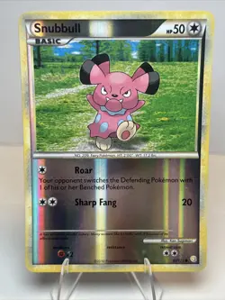LP- Snubbull 82/123 Reverse Holo HeartGold SoulSilver AUTHENTIC Pokemon Card - Image 1