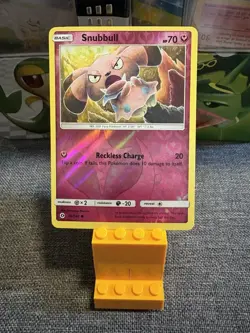 Snubbull 90/149 Reverse Holo Foil Common Pokemon Card Sun & Moon TCG - Image 1