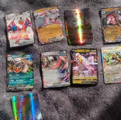 Pokemon TCG 9 Holo Cards Charizard EX Espeon VMAX Lycanroc EX Annihilape Lot - Image 2