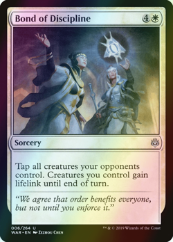 MTG Bond of Discipline Foil ** War of the Spark ** English (NM) - Image 1