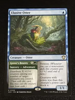 MTG Commander: Secrets of Strixhaven Elusive Otter 0306 NM Rare - Image 1