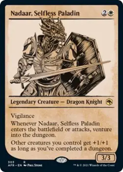 MTG D&D Adventures in the Forgotten Realm - Nadaar, Selfless Paladin (Showcase) - Image 1