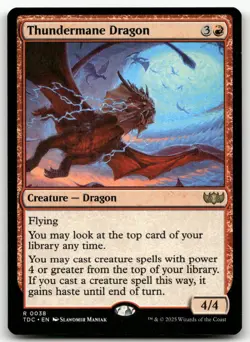 Thundermane Dragon #38 (NM) Tarkir Dragonstorm TDC Magic MTG - Image 1