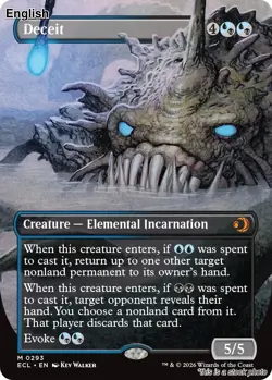 Deceit (Borderless) EN [ECL - 293] - NM TCG MTG - Image 1