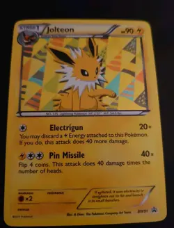 Pokemon Jolteon BW91 Black and White Holo Rare Black Star Promo Card LP - Image 1