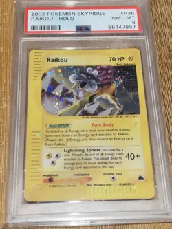 Raikou Skyridge Holo *PSA 8* Pokemon Card 2003 H26/H32 - Image 1