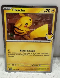 Pokemon TCG Pikachu 051/162 SV05 Temporal Forces Pokemon Day 30th Anniversary - Image 1