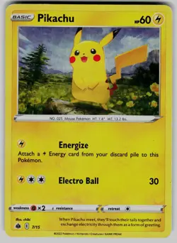 Pikachu 007/015 Holo Promo McDonald's Promos 2022 Pokemon Holo Moderately Played - Image 1