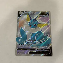 Vaporeon V 172/203 Holo - Evolving Skies SWSH07 - Pokemon Trading Card Game - NM - Image 1