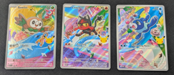 Pokemon First Partner Illustration Series 1 Alolan Starters Promo Set NM (D) - Image 1