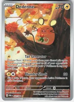 Pokemon Dedenne 093/088 Holo Illustration Rare Perfect Order Pokemon Near Mint - Image 1