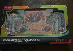 Pokemon Incineroar ex and Torterra ex Special Collection Box. As Shown In Pic - Image 1