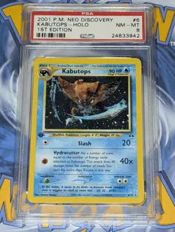Kabutops 6/75 1st Edition Holo Rare Neo Discovery Pokemon Tcg PSA 8 NM-MT - Image 2