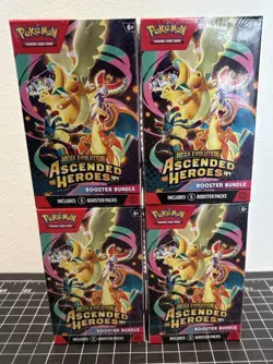 Pokemon TCG Mega Evolutions Ascended Heroes Booster Bundle - Lot of 4 boxes - Image 1