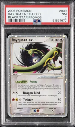 2006 POKEMON BLACK STAR PROMOS #039 RAYQUAZA EX-HOLO PSA 7 - Image 1