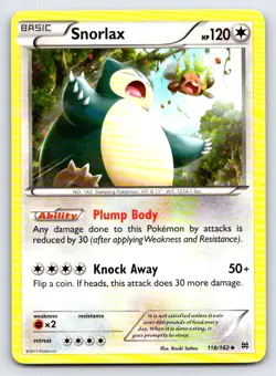 Snorlax 118/162 Uncommon BREAKthrough Pokemon Lightly Played - Image 1