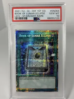YuGiOh PSA10 Book of Lunar Eclipse Starlight Rare 1st Ed LIOV Spell Card - Image 1