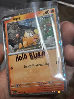 Pokemon TCG Tepig Cosmos Holo 029/217 Blister Exclusive Holo Bleed + Swirl NM - Image 1