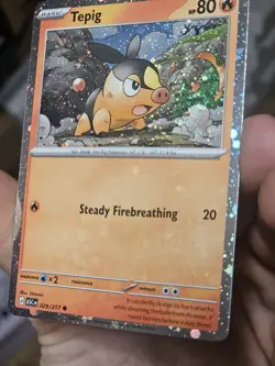 Pokemon TCG Tepig Cosmos Holo 029/217 Blister Exclusive Holo Bleed + Swirl NM - Image 2