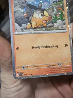 Pokemon TCG Tepig Cosmos Holo 029/217 Blister Exclusive Holo Bleed + Swirl NM - Image 3