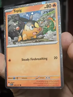 Pokemon TCG Tepig Cosmos Holo 029/217 Blister Exclusive Holo Bleed + Swirl NM - Image 4