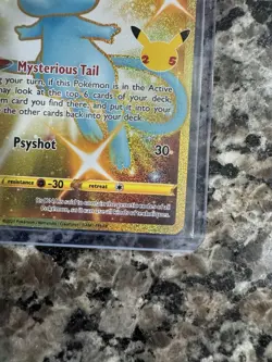Mew GOLD Pokemon TCG 2021 Celebrations 25th Anniversary 025/025 RARE - Image 5