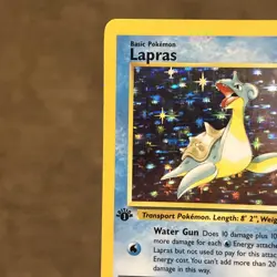 Pokemon TCG 1st Edition Rare Holo Lapras 10/62 Fossil Card WOTC 1999 - Image 3