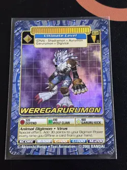 Weregarurumon BO-144 Digimon Card Game Series 3 Holo Vintage Bandai TCG - Image 1