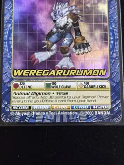 Weregarurumon BO-144 Digimon Card Game Series 3 Holo Vintage Bandai TCG - Image 5