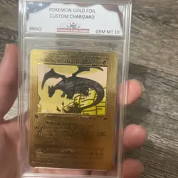 Pokemon Shining Charizard HP 100 Gold Foil Fan Art Card 107/105 1st Edition - Image 1
