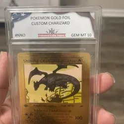 Pokemon Shining Charizard HP 100 Gold Foil Fan Art Card 107/105 1st Edition - Image 5