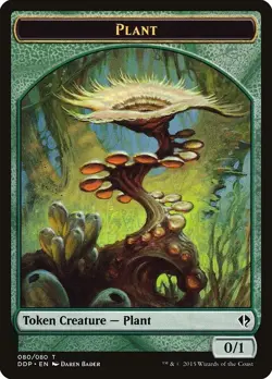 Plant MTG Dual Deck Token NM x4 (0/1) - Magic Card - Image 1