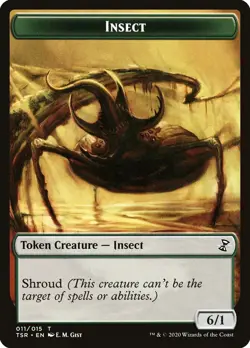 Insect MTG Timespiral Remastered Token NM x4 (6/1 Shroud) - Magic Card - Image 1