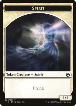 Spirit MTG Iconic Masters Token NM x4 (1/1 Flying) - Magic Card - Image 1