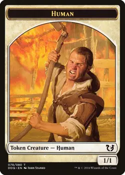 Human MTG Dual Deck Token NM x4 (1/1) - Magic Card - Image 1