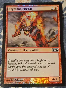 Regathan Firecat FOIL Magic 2014 Red Common MTG Magic - Image 1