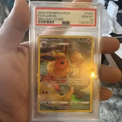 Pokemon Sword & Shield Brilliant Stars Flareon Trainer Gallery TG01/TG30 PSA 10 - Image 1