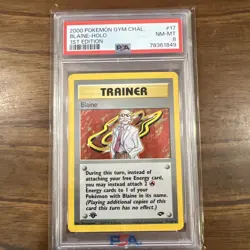 2000 POKEMON GYM CHALLENGE 1ST EDITION #17 BLAINE-HOLO PSA 8 - Image 1