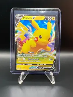 Pikachu V SWSH061 Pokemon Sword & Shield Promo #PIKACHU Black Star Promo English - Image 1