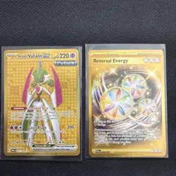 Pokemon Paradox Rift x2 - Iron Valiant EX 261/182 & Reversal Energy 266/182 - NM - Image 1