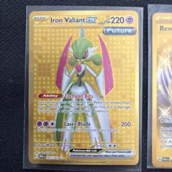 Pokemon Paradox Rift x2 - Iron Valiant EX 261/182 & Reversal Energy 266/182 - NM - Image 2