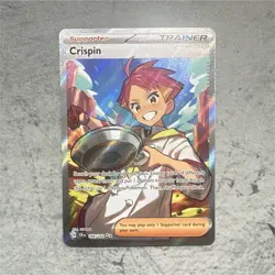 Pokemon TCG Crispin 164/142 SV07 Stellar Crown Ultra Rare Holo Full Art English - Image 1