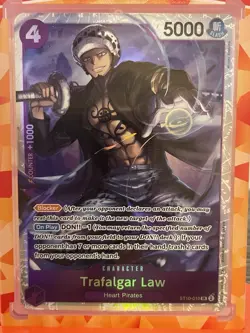 Bandai One Piece Trafalgar Law ST10-010 SR Holo Blocker ST10 5000 Power - Image 1