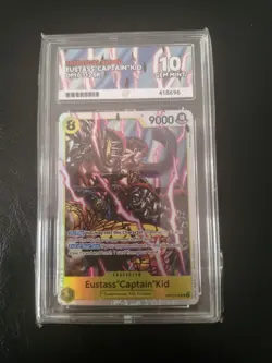 One Piece TCG Eustass "Captain"Kid SR Graded Ace 10 2025 OP10-112 Royal Blood EN - Image 1