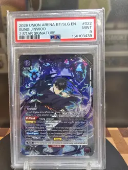 Union Arena: Sung Jinwoo SR** (022) Signature, UE17BT : Solo Leveling - Image 1