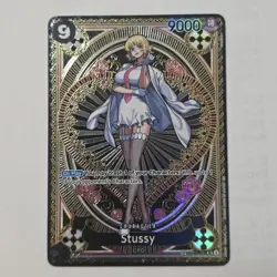 Bandai One Piece Card Game Stussy OP07-085 SP Special Rare Alt Art Holo EN - Image 1