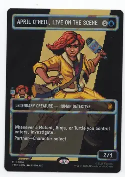 MTG TMNT Teenage Mutant Ninja Turtles April O'Neil, Live on the Scene SURGE FOIL - Image 1