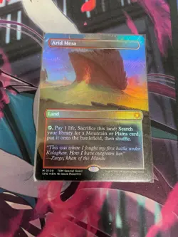 MTG - ARID MESA - BORDERLESS - FOIL - SPECIAL GUEST - TDM - NM - Image 1
