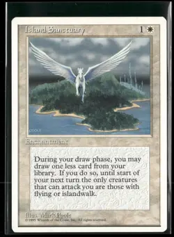 Magic: The Gathering Island Sanctuary 4th Edition Rare Regular LP MTG - Image 1